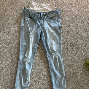 BLANQI Denim Distressed Maternity Jeans